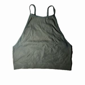 Green halter crop top. Size M/L.
